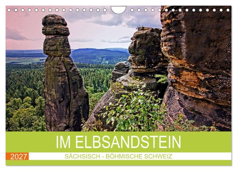 Im Elbsandstein - Sächsisch-böhmische Schweiz (Wandkalender 2027 DIN A4 quer), CALVENDO Monatskalender