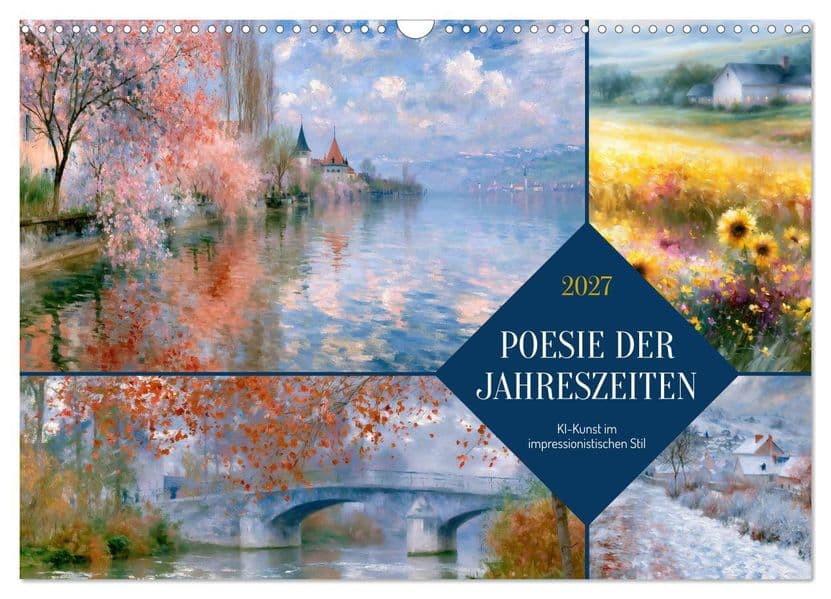 Poesie der Jahreszeiten (Wandkalender 2027 DIN A3 quer), CALVENDO Monatskalender