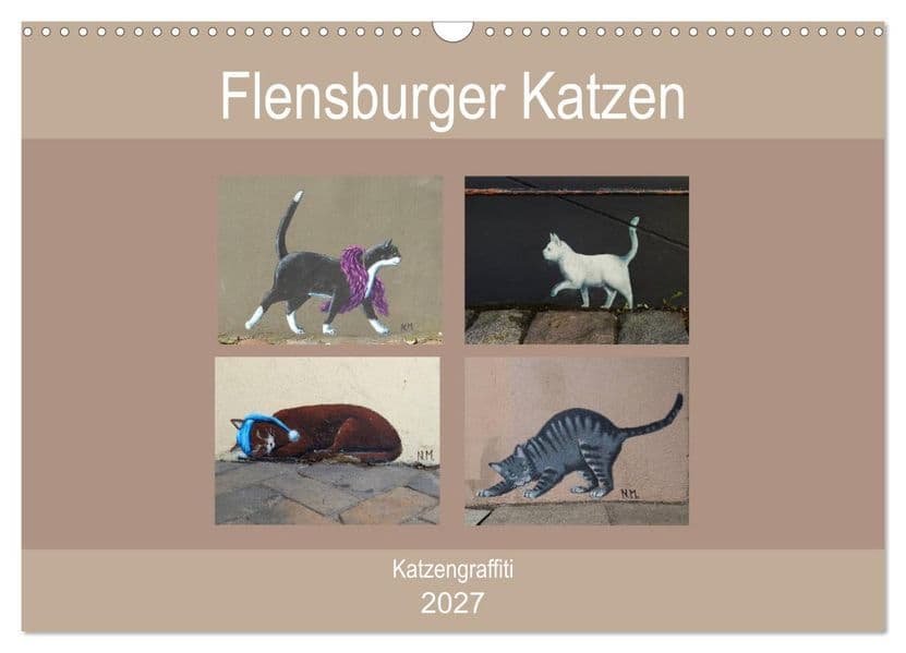 Flensburger Katzen (Wandkalender 2027 DIN A3 quer), CALVENDO Monatskalender