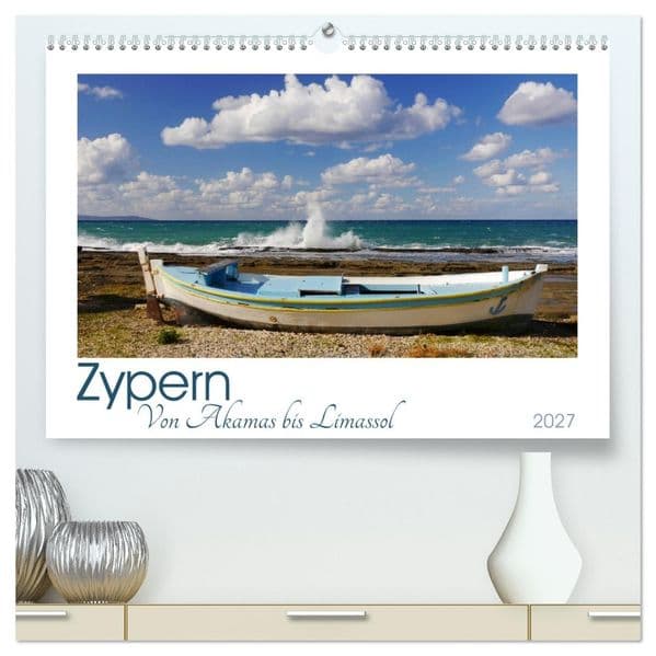 Zypern. Von Akamas bis Limassol (hochwertiger Premium Wandkalender 2027 DIN A2 quer), Kunstdruck in Hochglanz