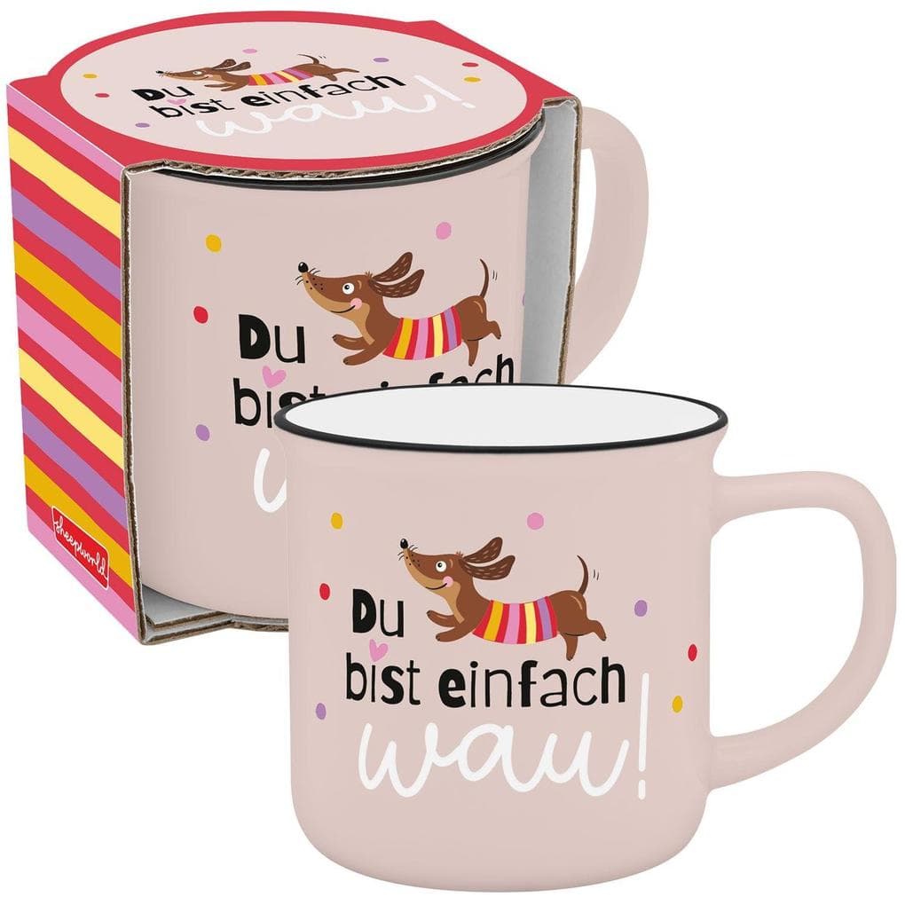 Becher Dackel "Du bist einfach wau!