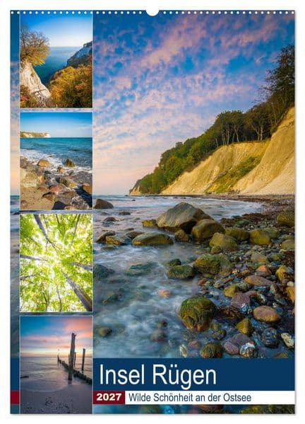 Insel Rügen - Wilde Schönheit an der Ostsee (Wandkalender 2027 DIN A2 hoch), CALVENDO Monatskalender