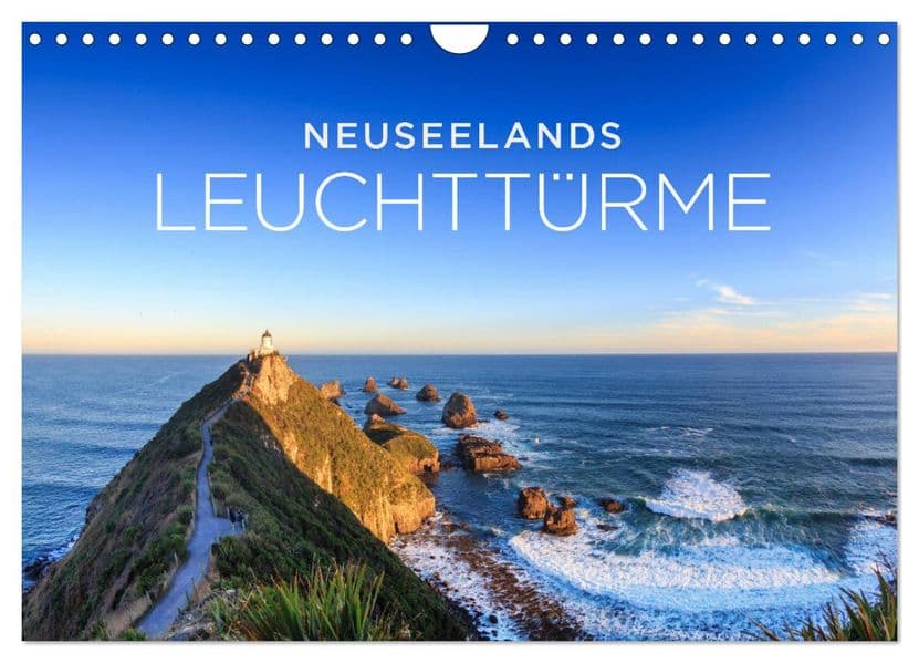 Neuseelands Leuchttürme (Wandkalender 2027 DIN A4 quer), CALVENDO Monatskalender