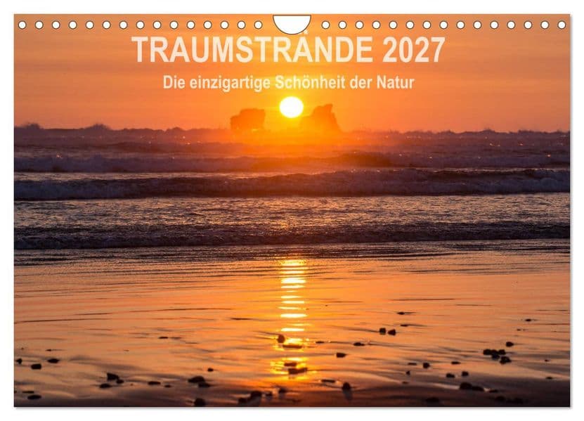 Kalender Traumstrände 2027 (Wandkalender 2027 DIN A4 quer), CALVENDO Monatskalender