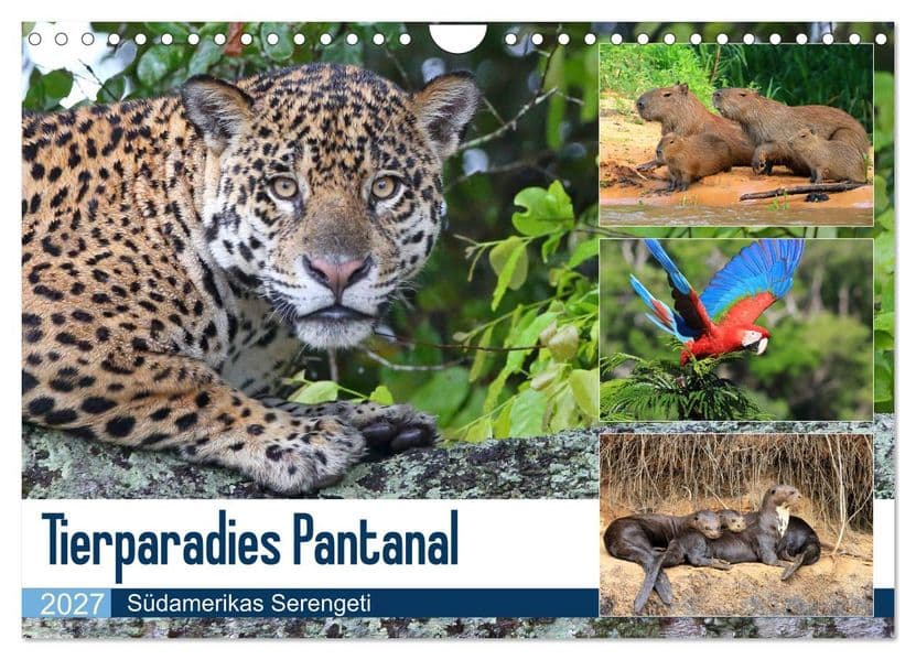 Tierparadies Pantanal (Wandkalender 2027 DIN A4 quer), CALVENDO Monatskalender