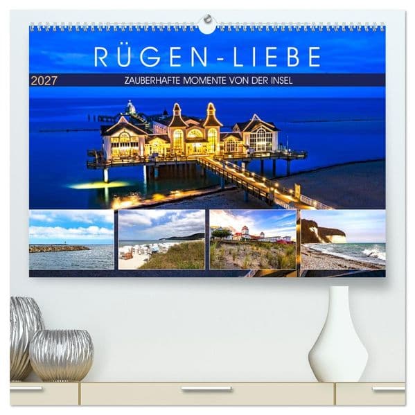 RÜGEN-LIEBE (hochwertiger Premium Wandkalender 2027 DIN A2 quer), Kunstdruck in Hochglanz
