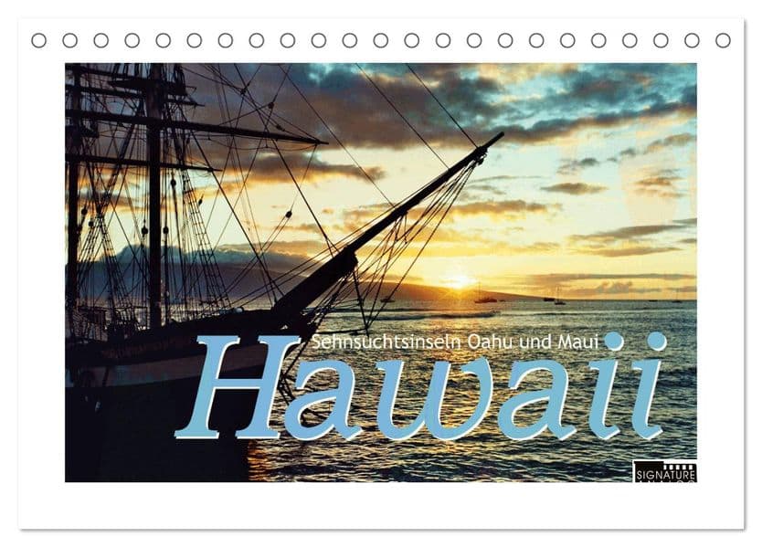 Hawaii - Sehnsuchtsinseln Oahu und Maui (Tischkalender 2027 DIN A5 quer), CALVENDO Monatskalender