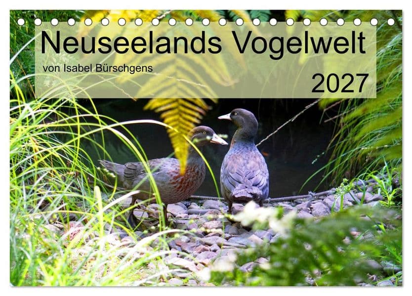 Neuseelands Vogelwelt (Tischkalender 2027 DIN A5 quer), CALVENDO Monatskalender