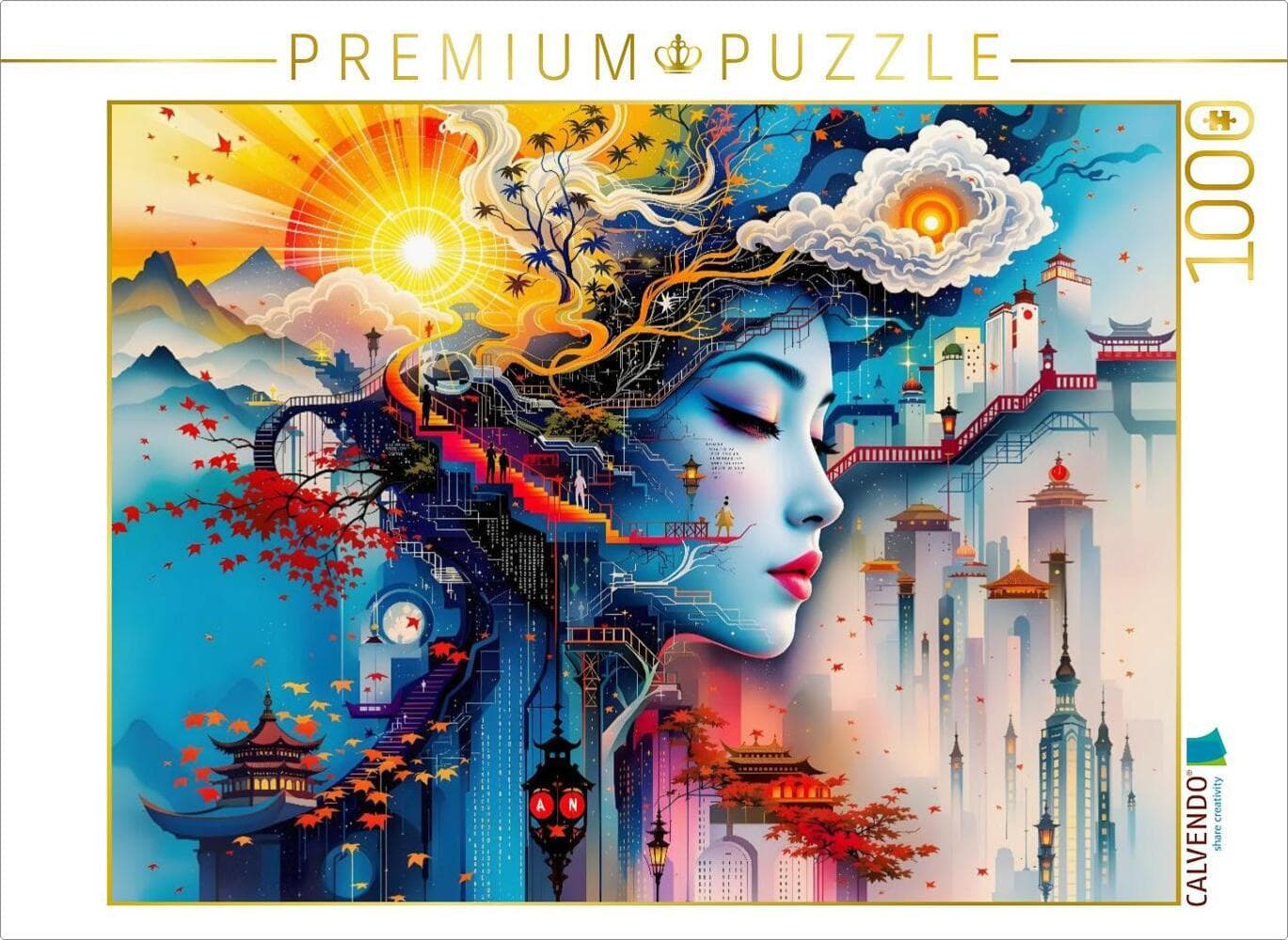 CALVENDO Puzzle Echo der Fassaden | 1000 Teile Lege-Größe 64x48cm Foto-Puzzle für glückliche Stunden