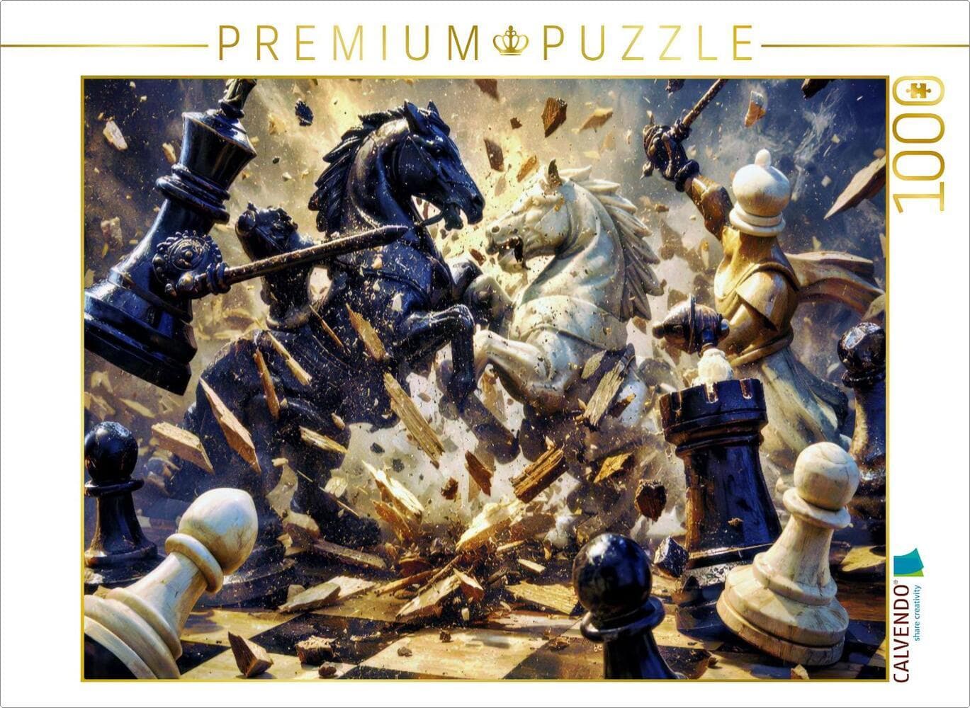CALVENDO Puzzle Schach, für alle, die gern mit Köpfchen gewinnen. | 1000 Teile Lege-Größe 64x48cm Foto-Puzzle für glückliche Stunden