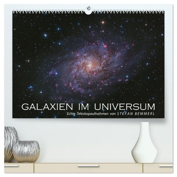 Galaxien im Universum (hochwertiger Premium Wandkalender 2027 DIN A2 quer), Kunstdruck in Hochglanz: Beeindruckende Aufnahmen durchs Teleskop zeigen echte Bilder von Galaxien im Weltall