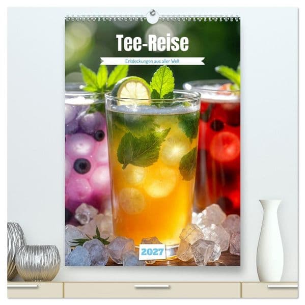 Tee-Reise - Entdeckungen aus aller Welt (hochwertiger Premium Wandkalender 2027 DIN A2 hoch), Kunstdruck in Hochglanz