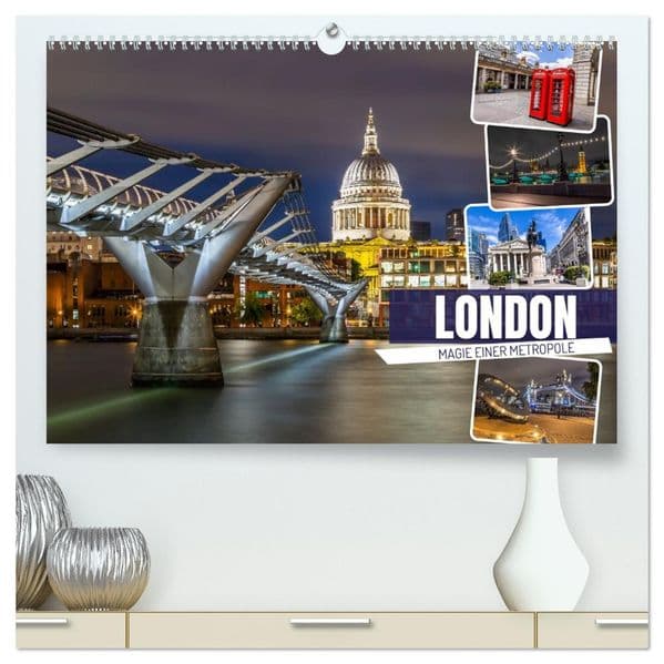LONDON Magie einer Metropole (hochwertiger Premium Wandkalender 2027 DIN A2 quer), Kunstdruck in Hochglanz