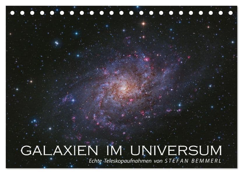 Galaxien im Universum (Tischkalender 2027 DIN A5 quer), CALVENDO Monatskalender: Beeindruckende Aufnahmen durchs Teleskop zeigen echte Bilder von Galaxien im Weltall
