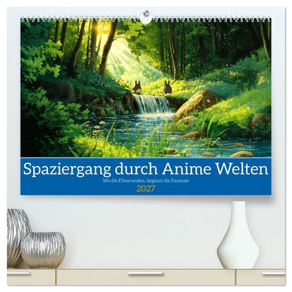 Spaziergang durch Anime Welten (hochwertiger Premium Wandkalender 2027 DIN A2 quer), Kunstdruck in Hochglanz