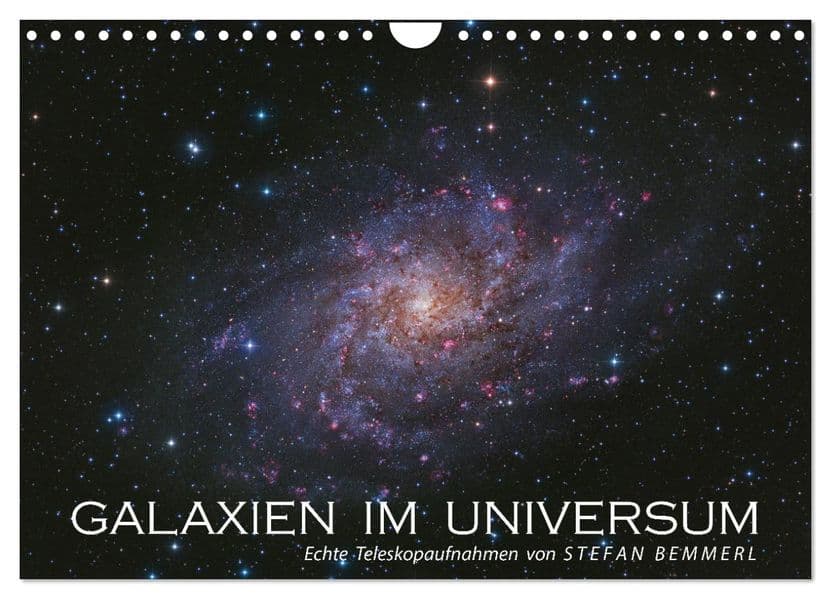 Galaxien im Universum (Wandkalender 2027 DIN A4 quer), CALVENDO Monatskalender: Beeindruckende Aufnahmen durchs Teleskop zeigen echte Bilder von Galaxien im Weltall