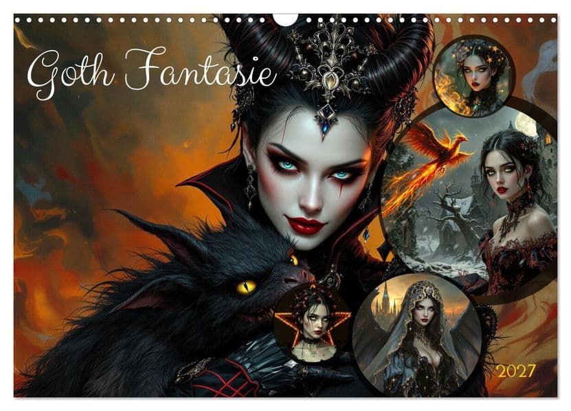 Goth Fantasie (Wandkalender 2027 DIN A3 quer), CALVENDO Monatskalender