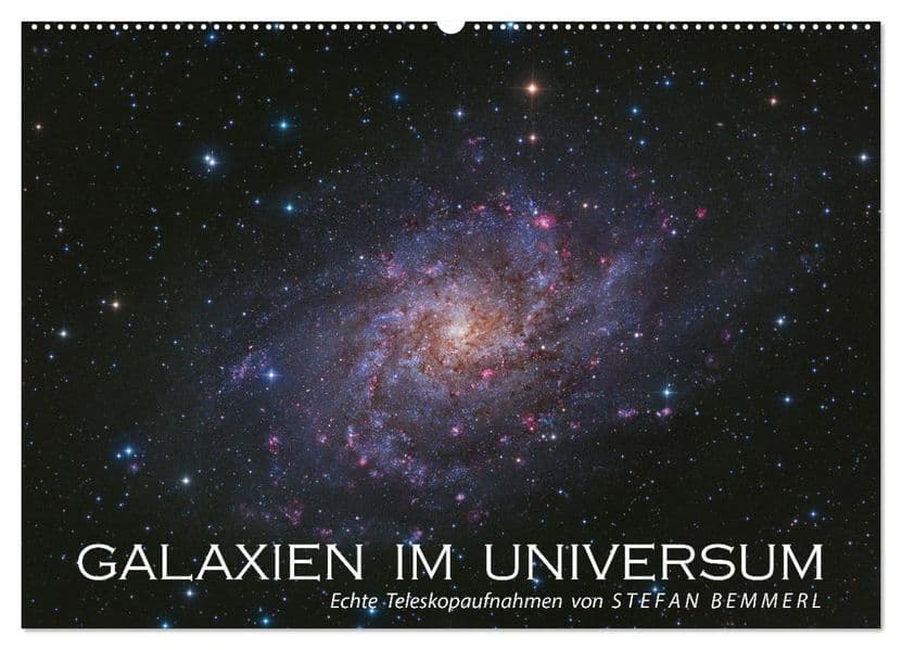 Galaxien im Universum (Wandkalender 2027 DIN A2 quer), CALVENDO Monatskalender: Beeindruckende Aufnahmen durchs Teleskop zeigen echte Bilder von Galaxien im Weltall