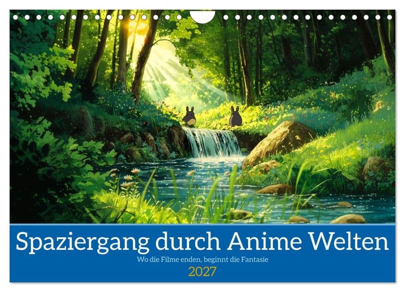 Spaziergang durch Anime Welten (Wandkalender 2027 DIN A4 quer), CALVENDO Monatskalender