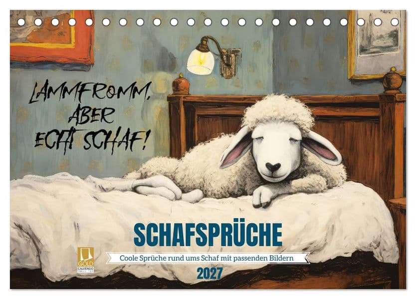 Schafsprüche (Tischkalender 2027 DIN A5 quer), CALVENDO Monatskalender