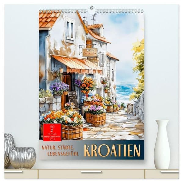 Kroatien - Natur, Städte, Lebensgefühl (hochwertiger Premium Wandkalender 2027 DIN A2 hoch), Kunstdruck in Hochglanz