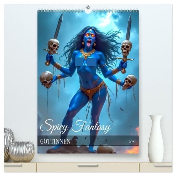 Spicy Fantasy - Göttinnen (hochwertiger Premium Wandkalender 2027 DIN A2 hoch), Kunstdruck in Hochglanz