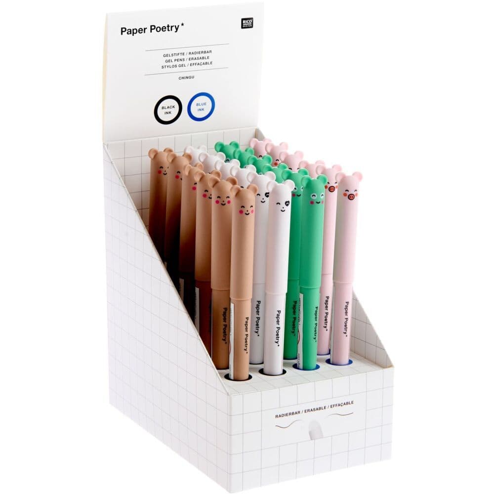 Display für Animal Gel Pens Chingu inkl. Sortiment 24 Gelstifte