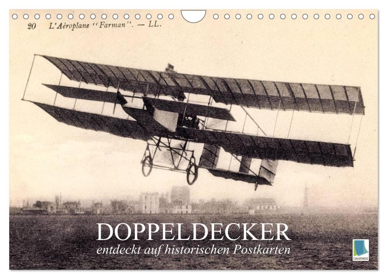Doppeldecker entdeckt auf historischen Postkarten (Wandkalender 2027 DIN A4 quer), CALVENDO Monatskalender