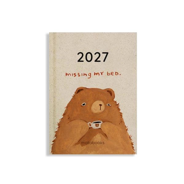matabooks - A6 Kalender Samaya 2027 Farbe: Mocha Brown (DE/EN)