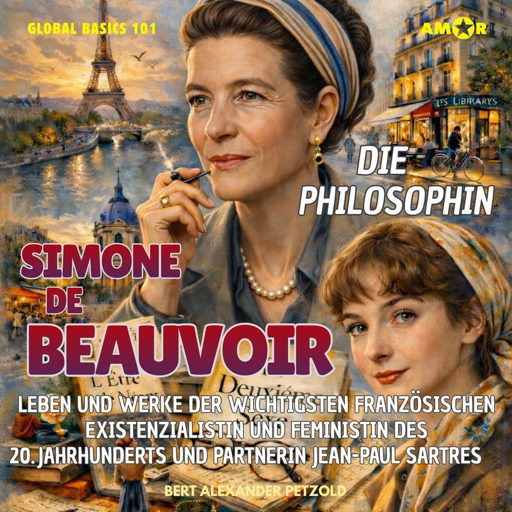 Die Philosophin Simone de Beauvoir - Leben und Werke der französischen Existenzialistin und Feministin des 20. Jahrhunderts und Partnerin Jean-Paul Sartres
