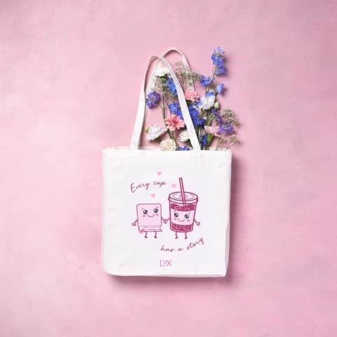 EVERY CUP HAS A STORY Canvas-Tasche