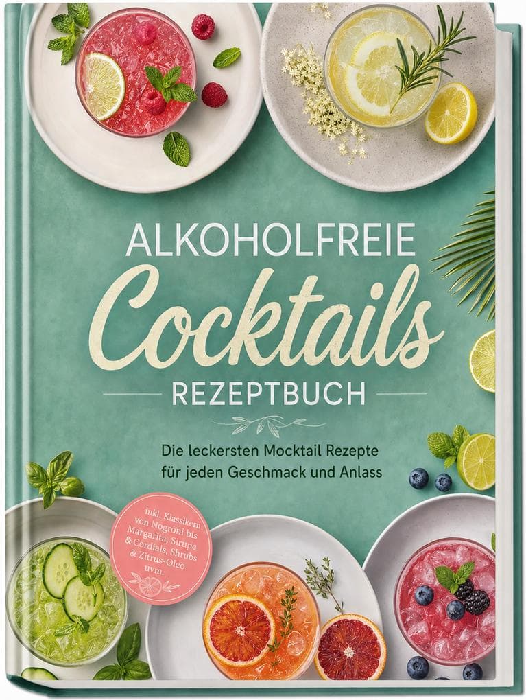 Alkoholfreie Cocktails Rezeptbuch: Die leckersten Mocktail Rezepte für jeden Geschmack und Anlass - inkl. Klassikern von Nogroni bis Margarita, Sirupe & Cordials, Shrubs & Zitrus-Oleo uvm.