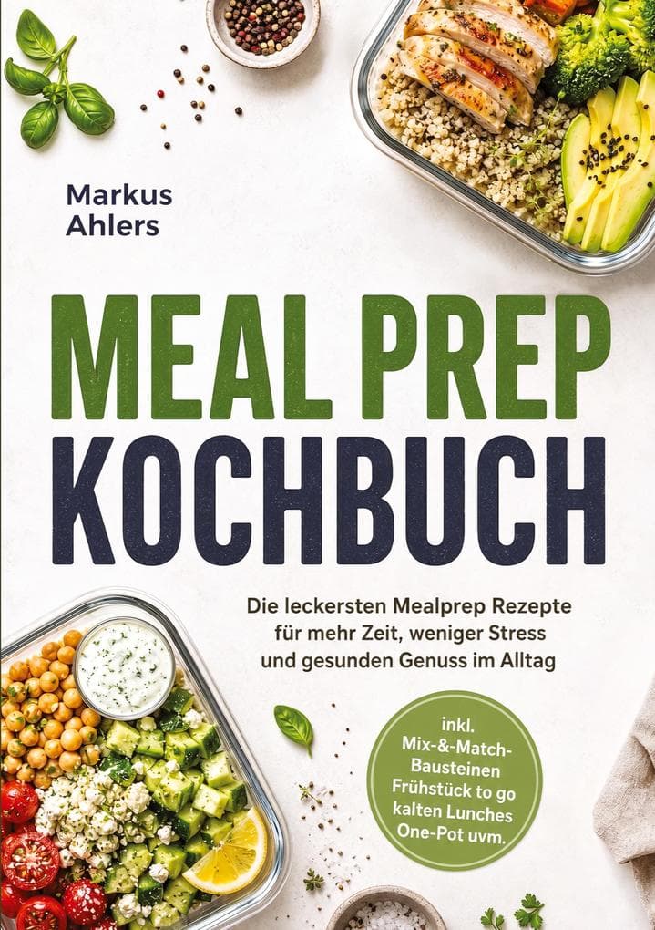 Meal Prep Kochbuch: Die leckersten Mealprep Rezepte für mehr Zeit, weniger Stress und gesunden Genuss im Alltag - inkl. Mix-&-Match-Bausteinen, Frühstück to go, kalten Lunches, One-Pot uvm.