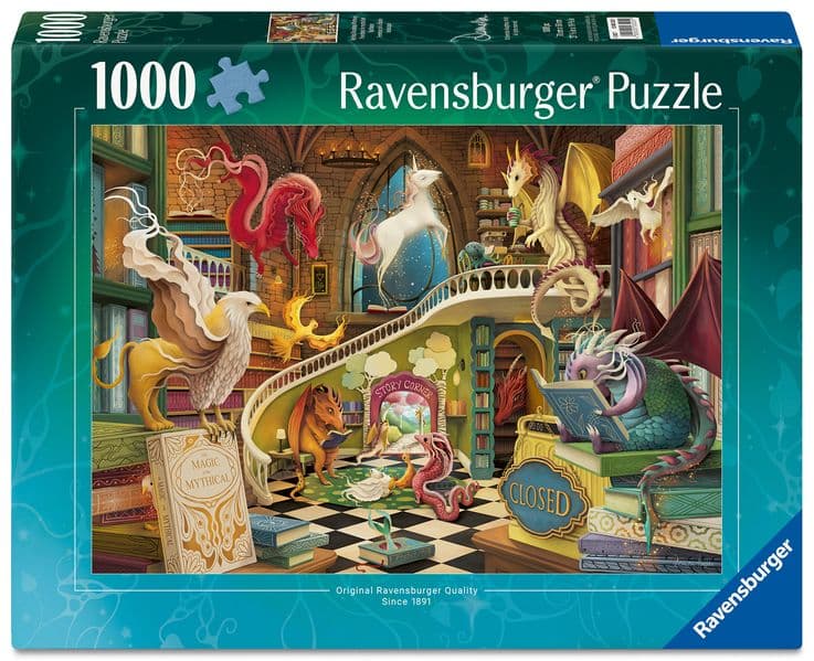 Erwachsenenpuzzle 1000 Teile - Feierabend im mystischen Buchladen