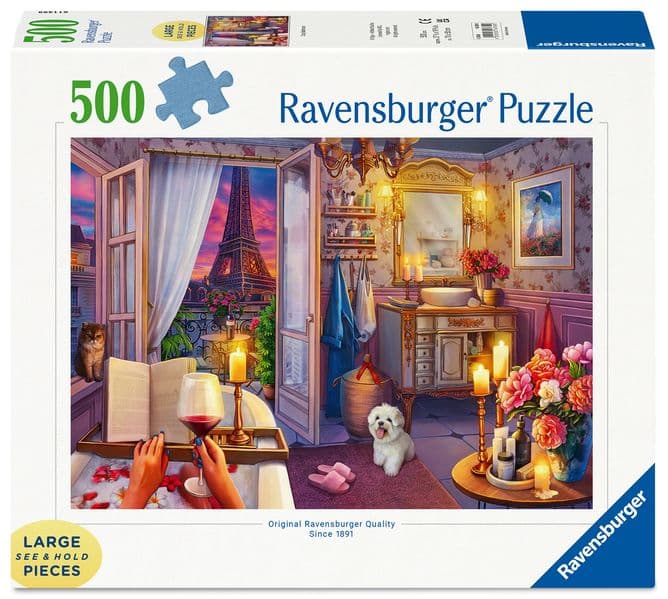 Erwachsenenpuzzle 500 Teile Large Pieces - In der Badewanne