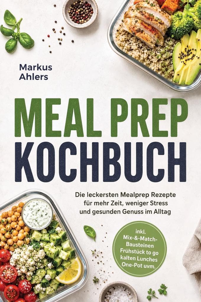 Meal Prep Kochbuch: Die leckersten Mealprep Rezepte für mehr Zeit, weniger Stress und gesunden Genuss im Alltag - inkl. Mix-&-Match-Bausteinen, Frühstück to go, kalten Lunches, One-Pot uvm.