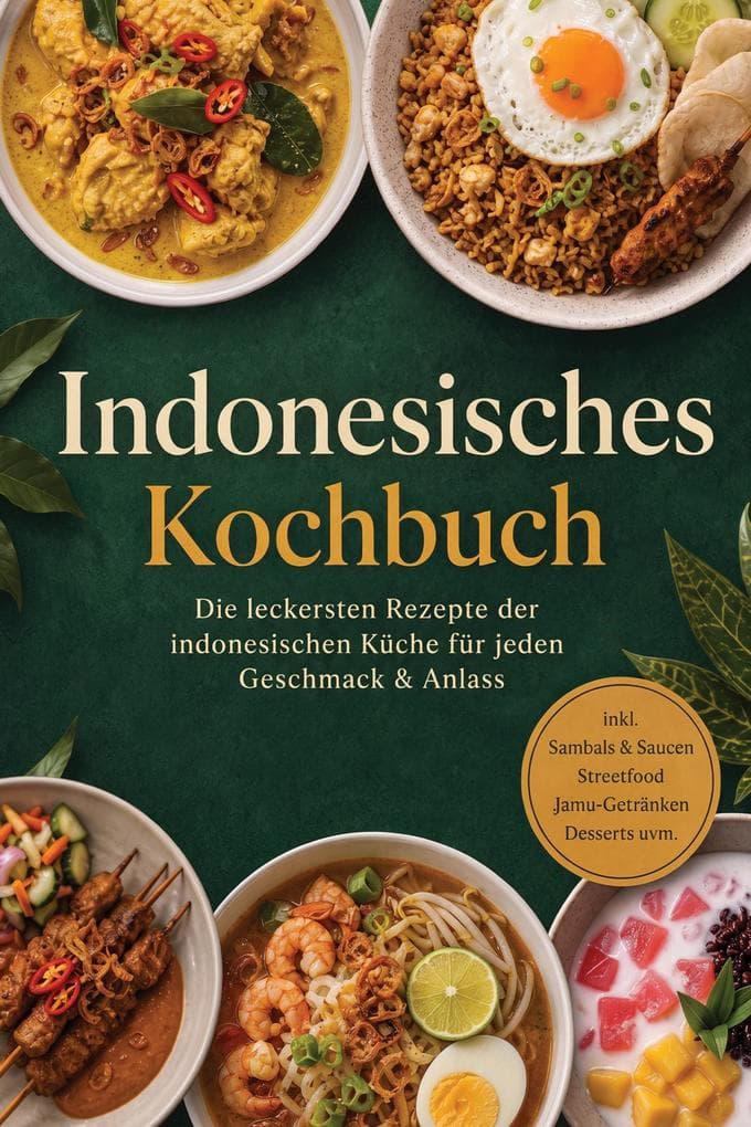 Indonesisches Kochbuch: Die leckersten Rezepte der indonesischen Küche für jeden Geschmack & Anlass - inkl. Sambals & Saucen, Streetfood, Jamu-Getränken, Desserts uvm.