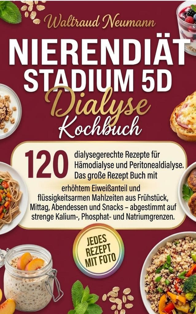Nierendiät Stadium 5D - Dialyse Kochbuch. Mit Farbbildern.