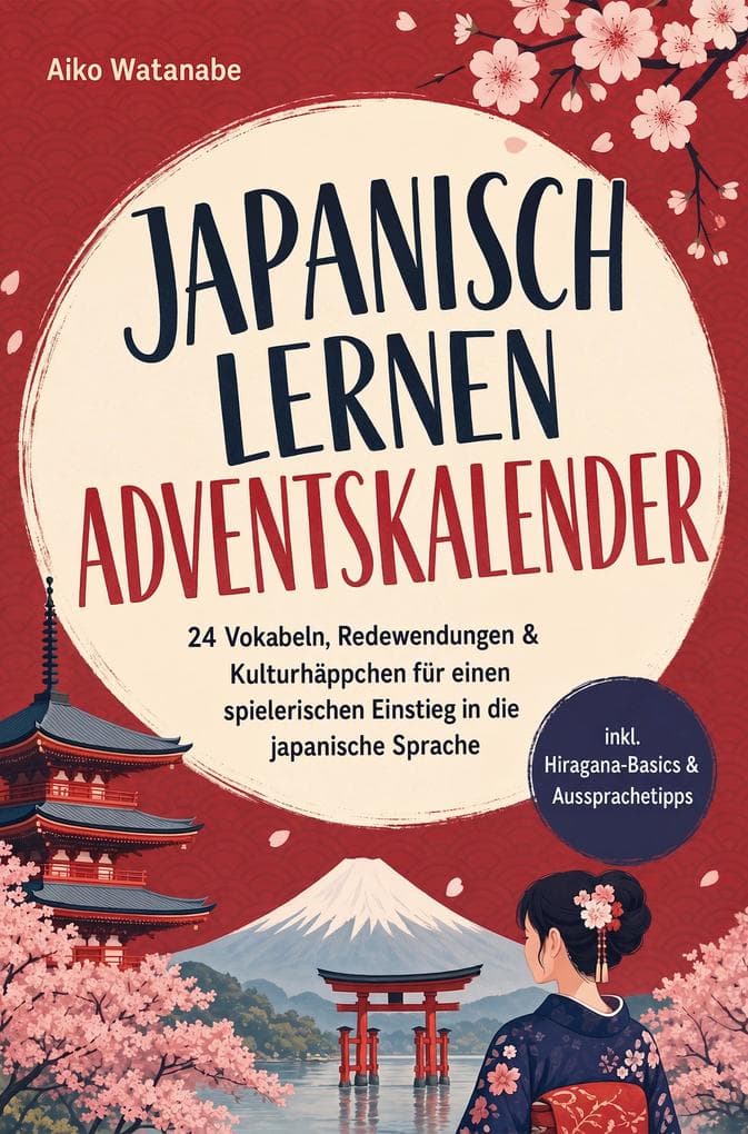 Japanisch lernen Adventskalender: 24 Vokabeln, Redewendungen & Kulturhäppchen für einen spielerischen Einstieg in die japanische Sprache - inkl. Hiragana-Basics & Aussprachetipps