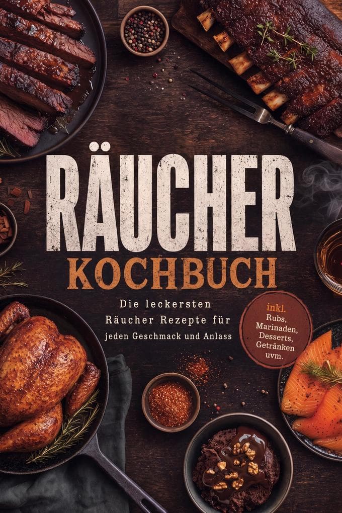 Räucherkochbuch: Die leckersten Räucher Rezepte für jeden Geschmack und Anlass - inkl. Rubs, Marinaden, Desserts, Getränken uvm.
