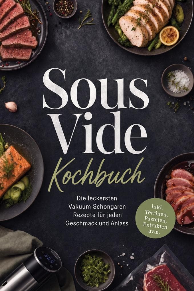Sous Vide Kochbuch: Die leckersten Vakuum Schongaren Rezepte für jeden Geschmack und Anlass - inkl. Terrinen, Pasteten, Extrakten uvm.