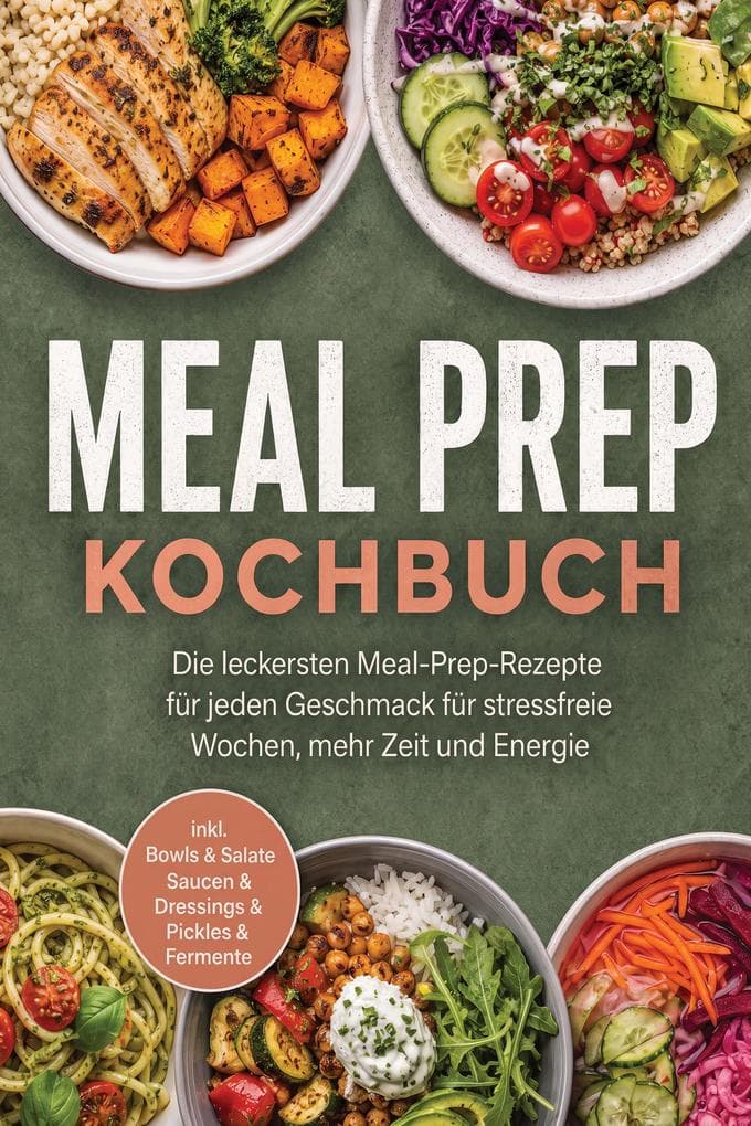 Meal Prep Kochbuch: Die leckersten Meal-Prep-Rezepte für jeden Geschmack - für stressfreie Wochen, mehr Zeit und Energie - inkl. Bowls & Salate, Saucen & Dressings & Pickles & Fermente