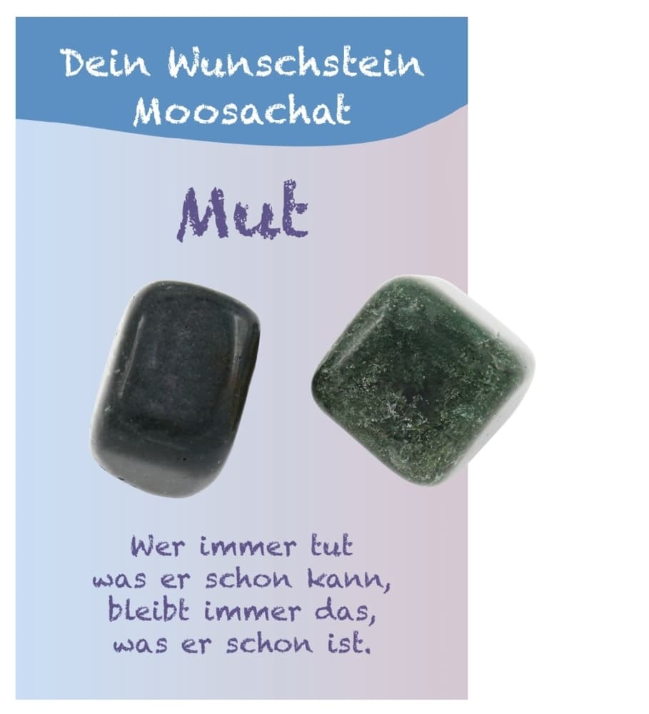 Trommelstein Dein Wunschstein Moosachat, J837-08