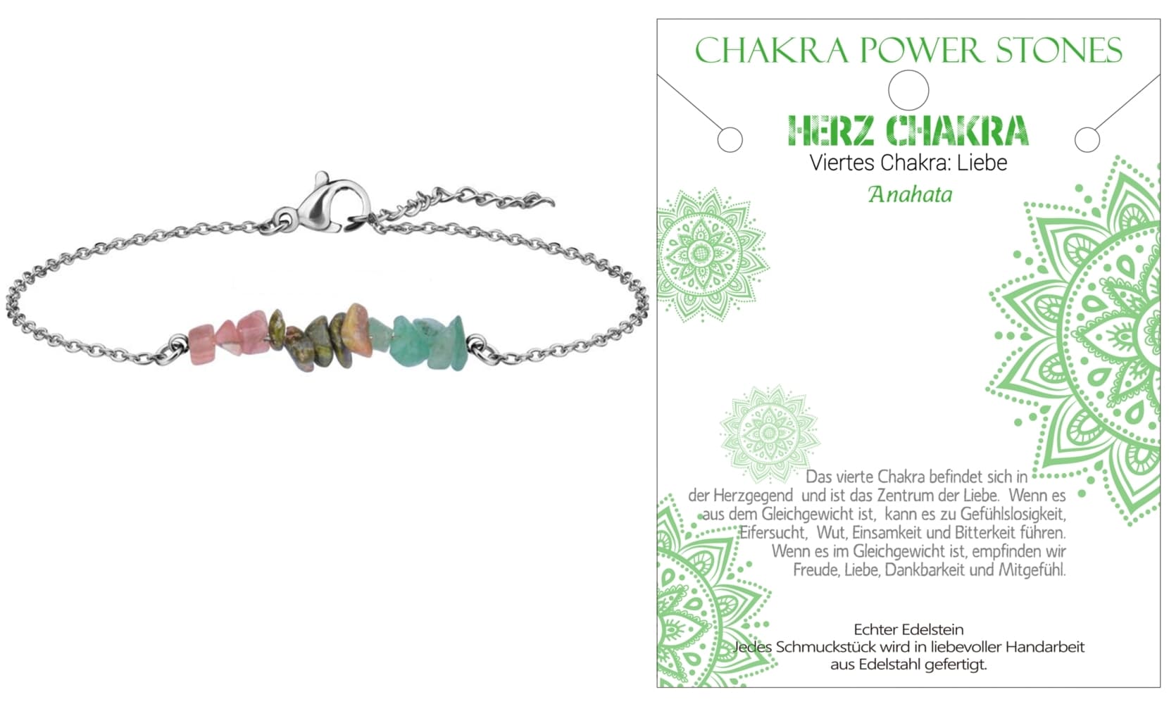 Herz Chakra - Liebe - Armband, J711-04