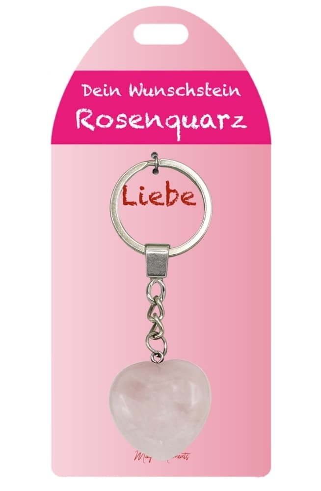 Rosenquarz Herz SA Wunschstein, J833-09