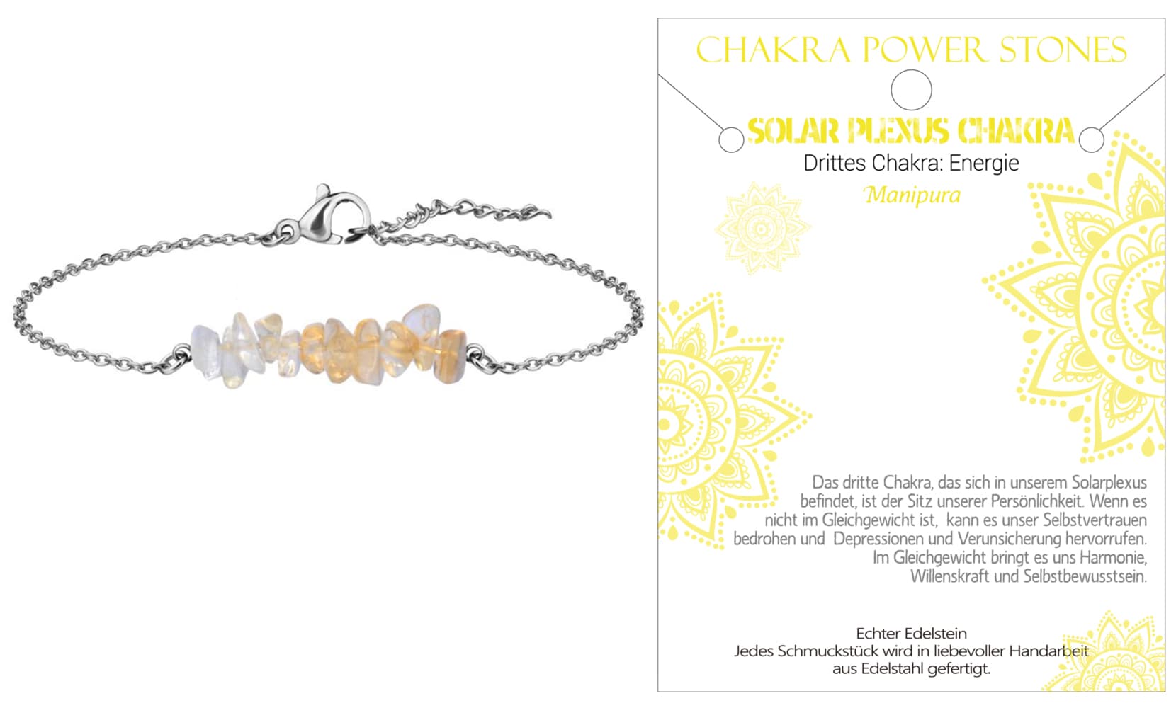 Solarplexus Chakra - Energie - Armband, J711-03