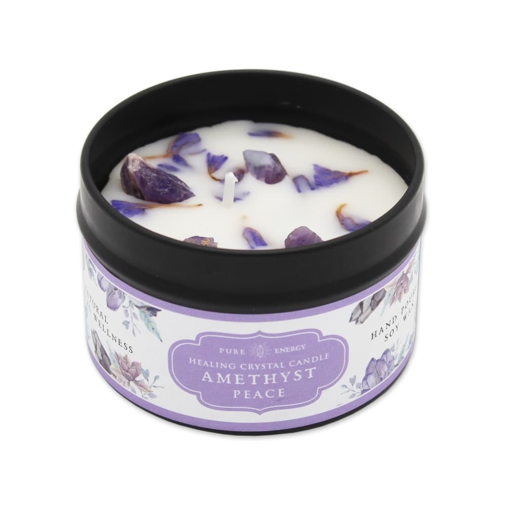 Amethyst Edelstein Kerze, J374-01