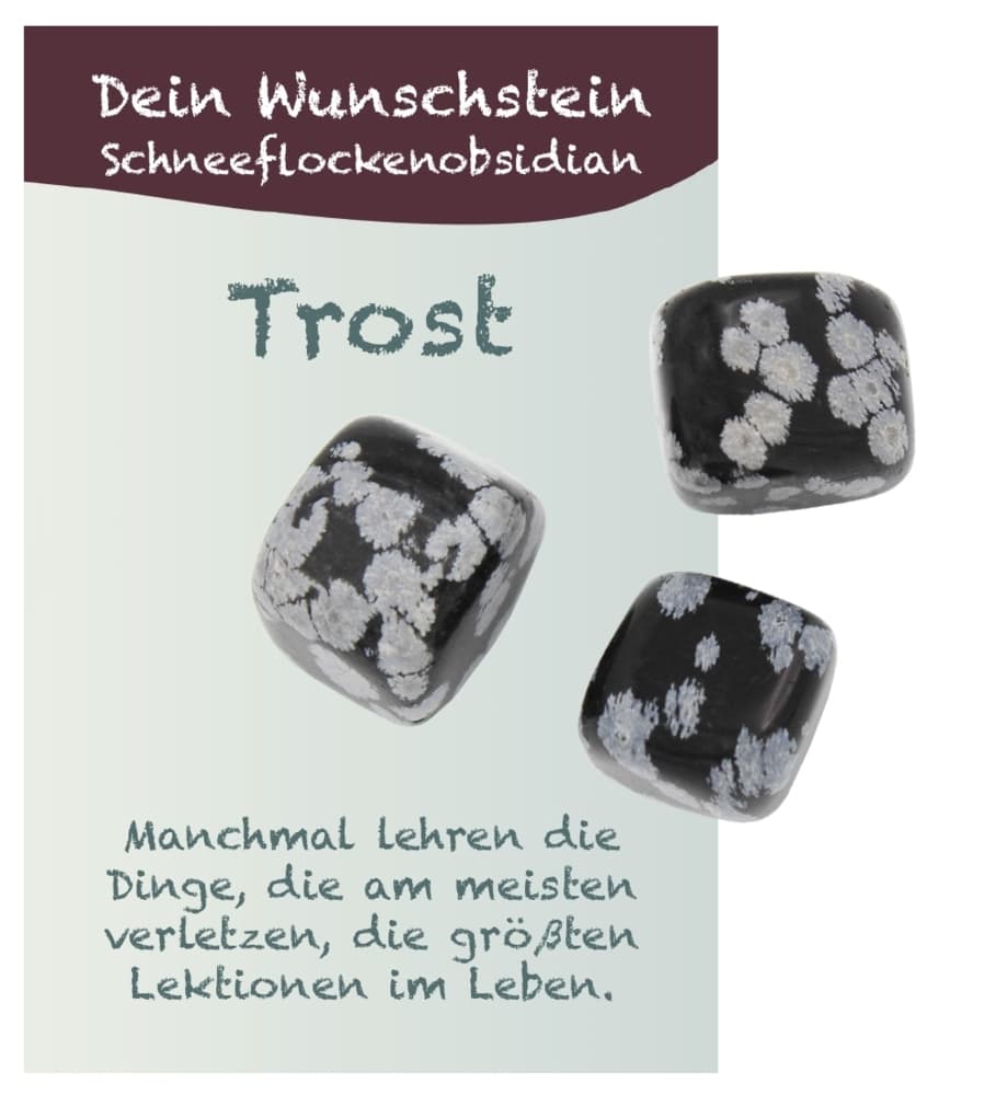 Trommelstein Dein Wunschstein Schneeflockenobs., J837-10