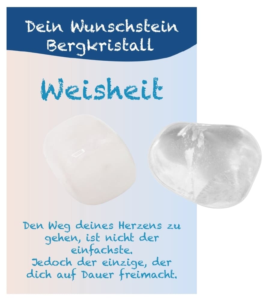 Trommelstein Dein Wunschstein Bergkristall, J837-05