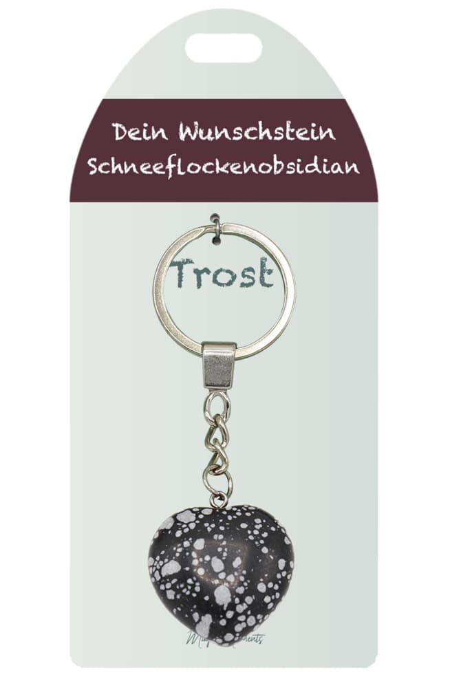 Schneeflockenobsidian Herz SA Wunschstein, J833-10